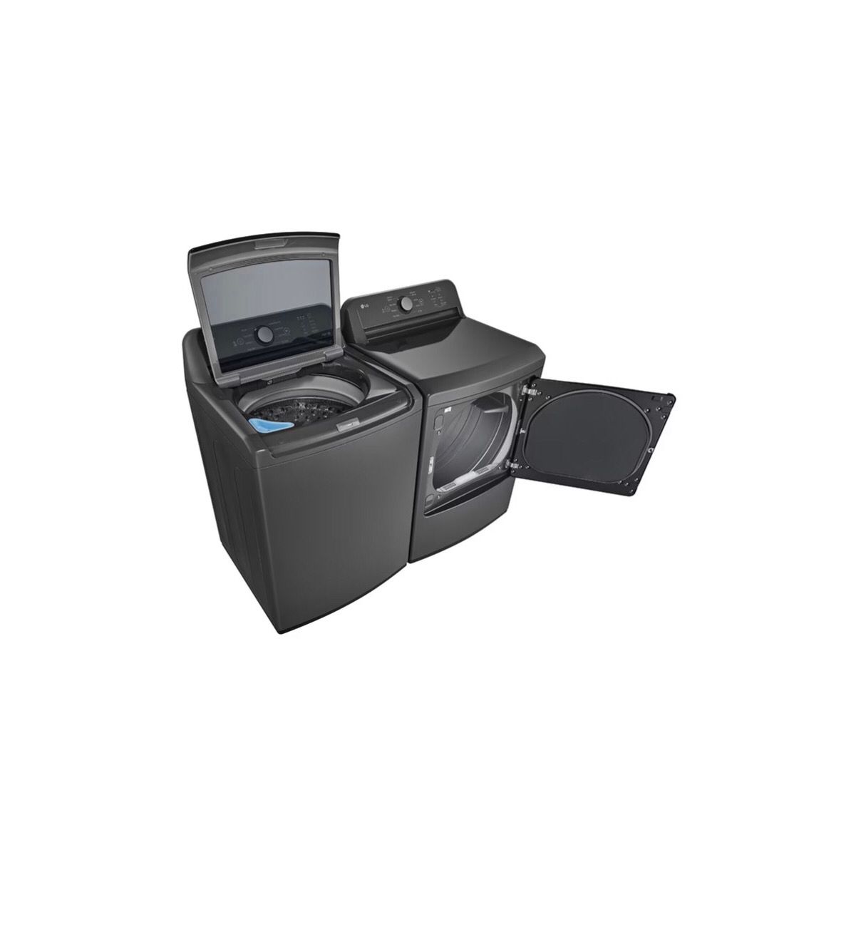 Lavadora LG Inverter 25 Kg + Secadora de gas 25 Kg Negro