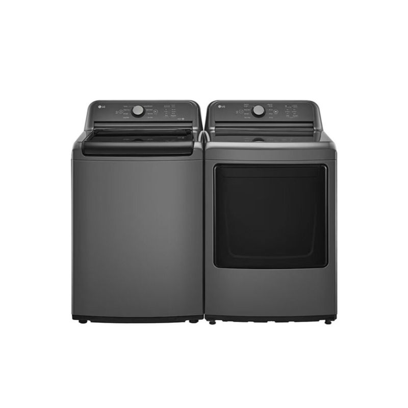 Lavadora LG Inverter 25 Kg + Secadora de gas 25 Kg Negro