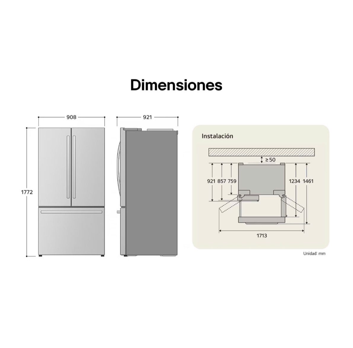 Refrigerador LG French Door 29 pies³ DoorCooling Negro