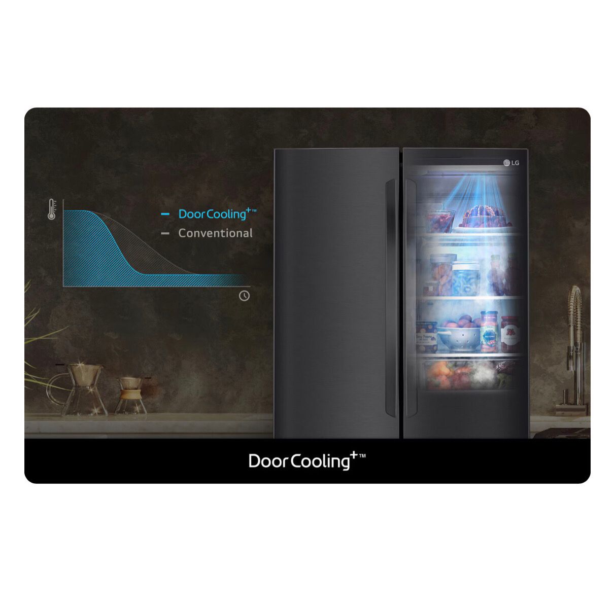 Refrigerador LG French Door 29 pies³ DoorCooling Negro