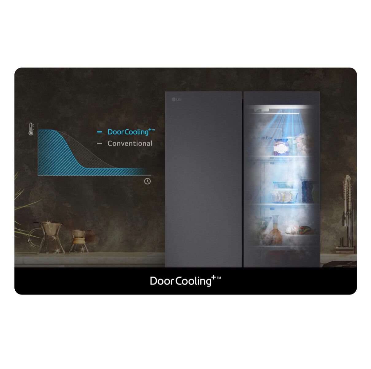 Refrigerador LG French Door ThinQ™ 25 pies³ Negro