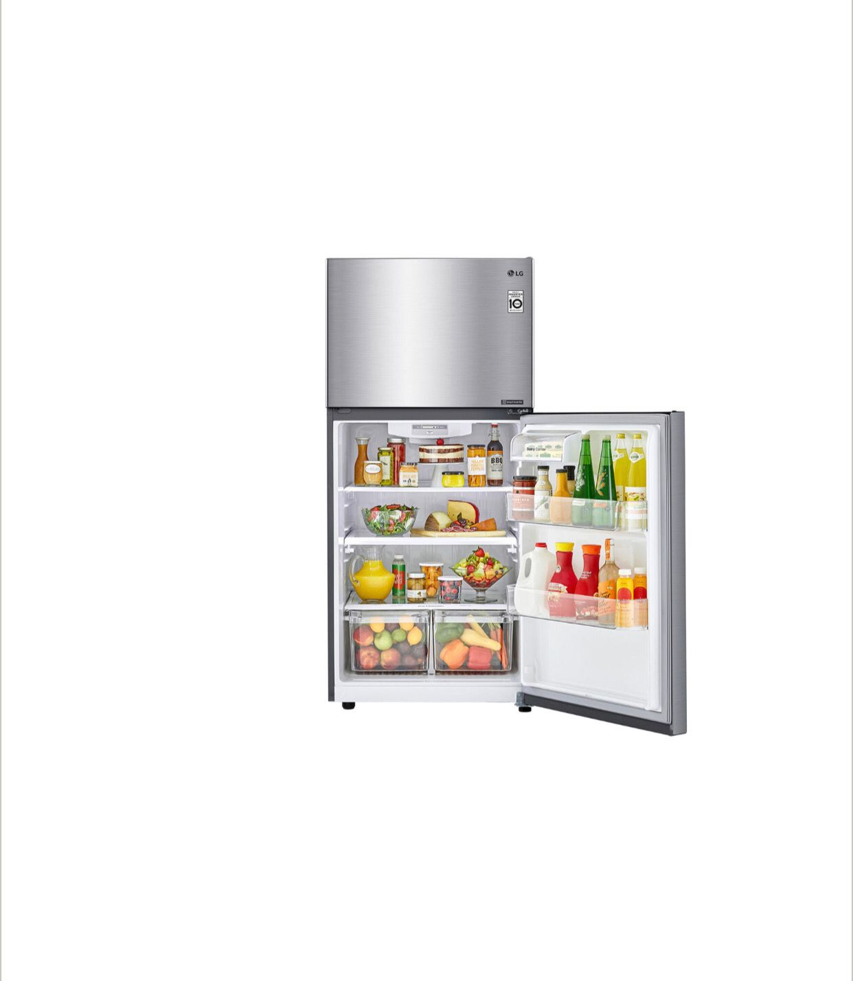 Refrigerador LG Top Freezer 20 pies³ Inverter Gris