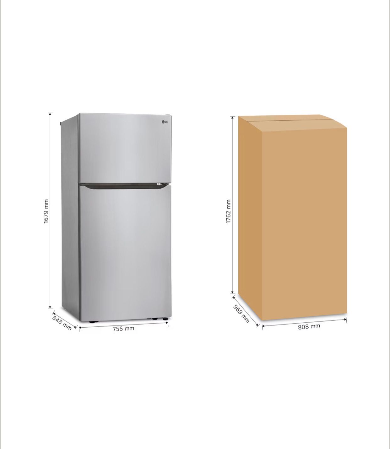 Refrigerador LG Top Freezer 20 pies³ Inverter Gris