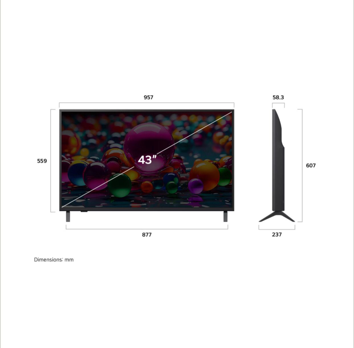 Smart TV LG 43” pulgadas AI UHD 4K UA75
