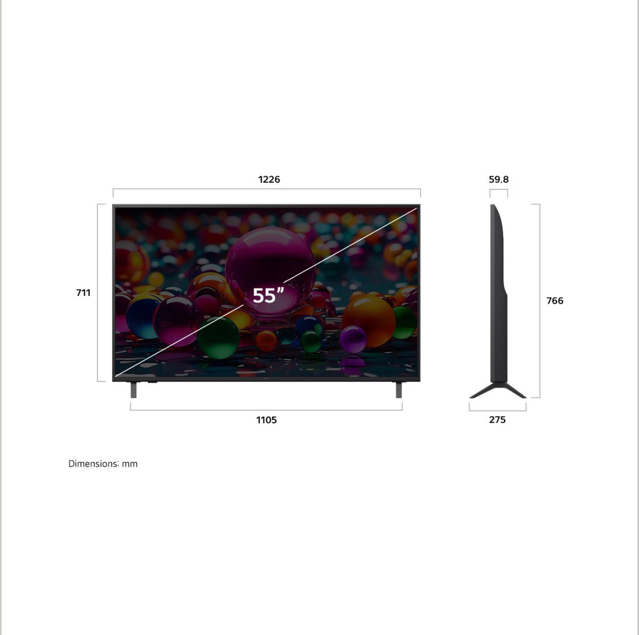 Smart TV LG 55” pulgadas AI UHD 4K