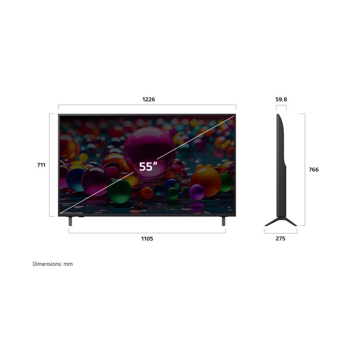Smart TV LG 55” pulgadas AI UHD 4K