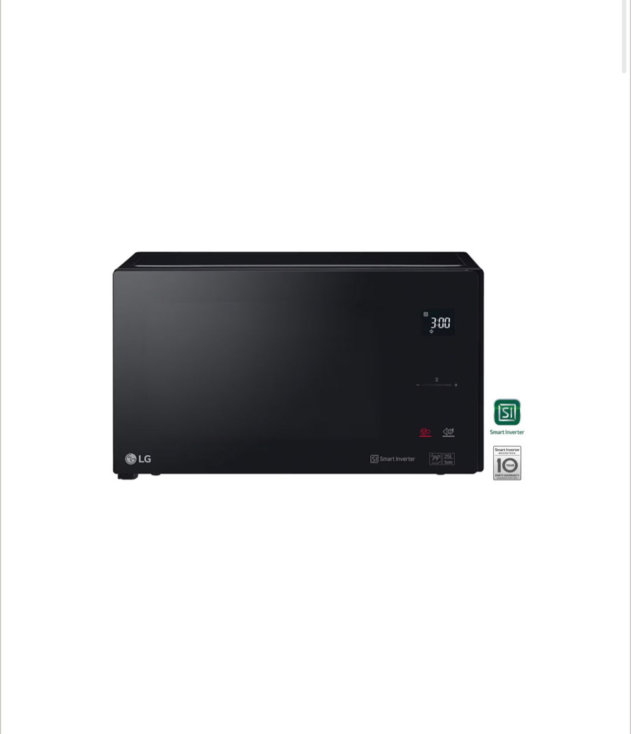Lavadora LG 21 kg + Horno Microondas NeoChef™ 1.5 pies³ + Refrigerador 20 pies Negro