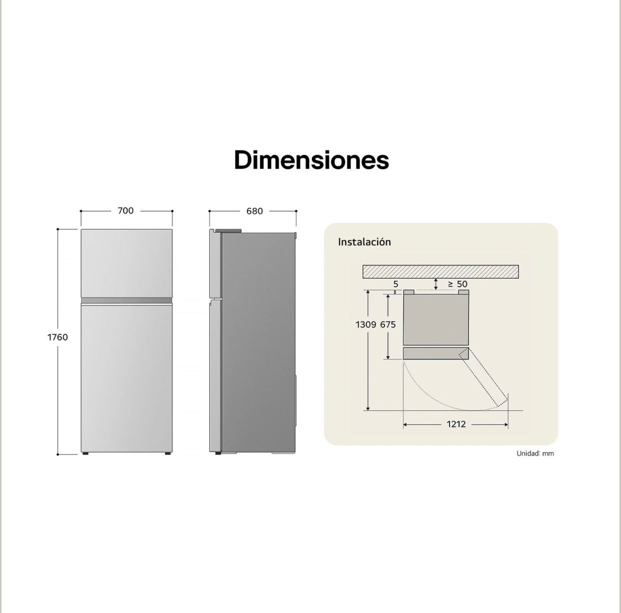 Refrigerador LG Top Freezer 14 pies³ Gris Inverter