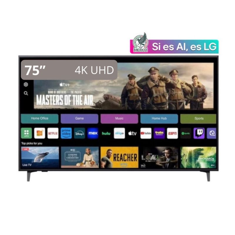 Smart TV LG 75” pulgadas AI UHD UA75 4K