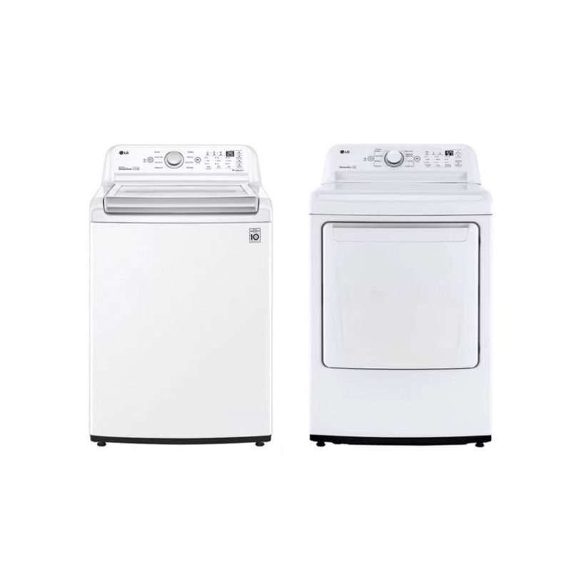 Lavadora LG Inverter 25 Kg Blanco + Secadora de gas 25kg