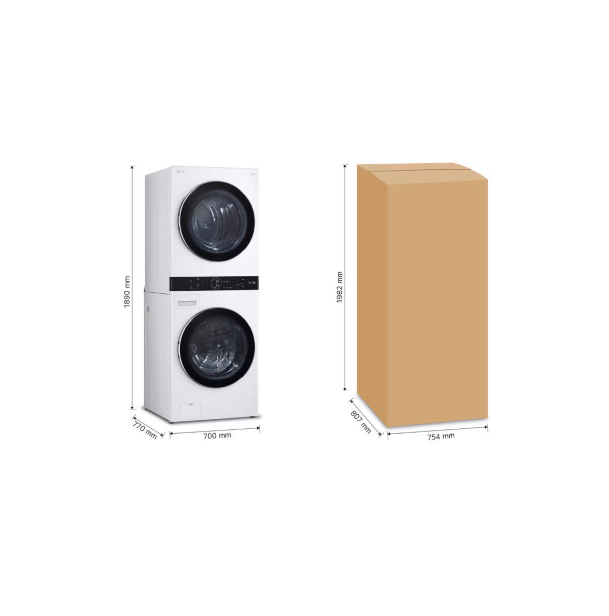 Torre de lavado WashTower™ LG con AI DD™ 22kg