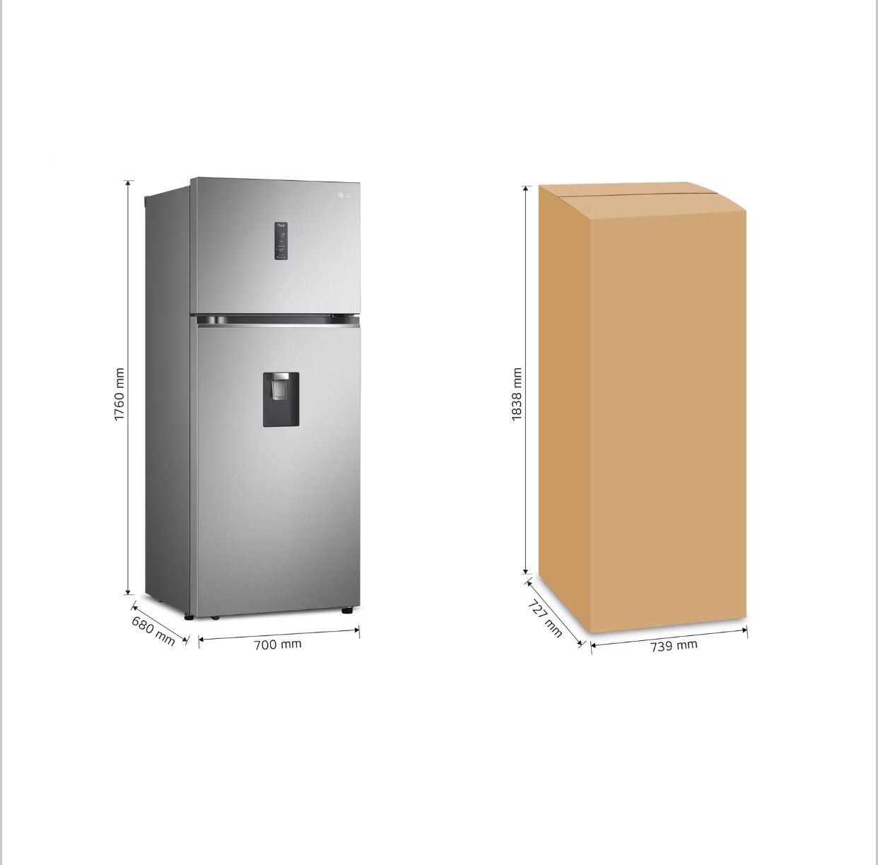Refrigerador LG Top Freezer 14 pies³ Inverter