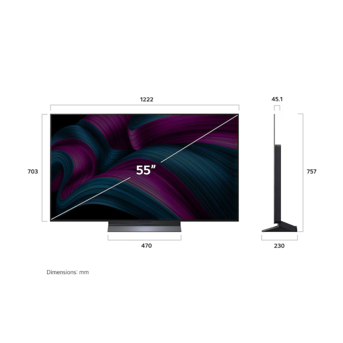 Smart TV 55” pulgadas LG AI OLED evo C5 4K
