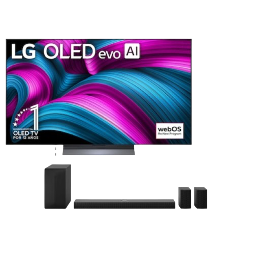Combo Smart TV 55” pulg LG AI OLED evo 4K + Barra de Sonido