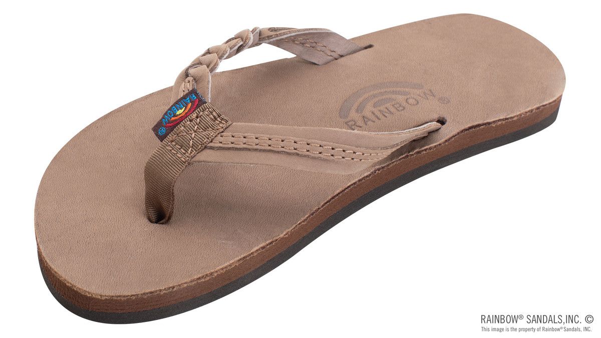 Kids Leather Flirty Braidy Dark Brown, Size: 11-12