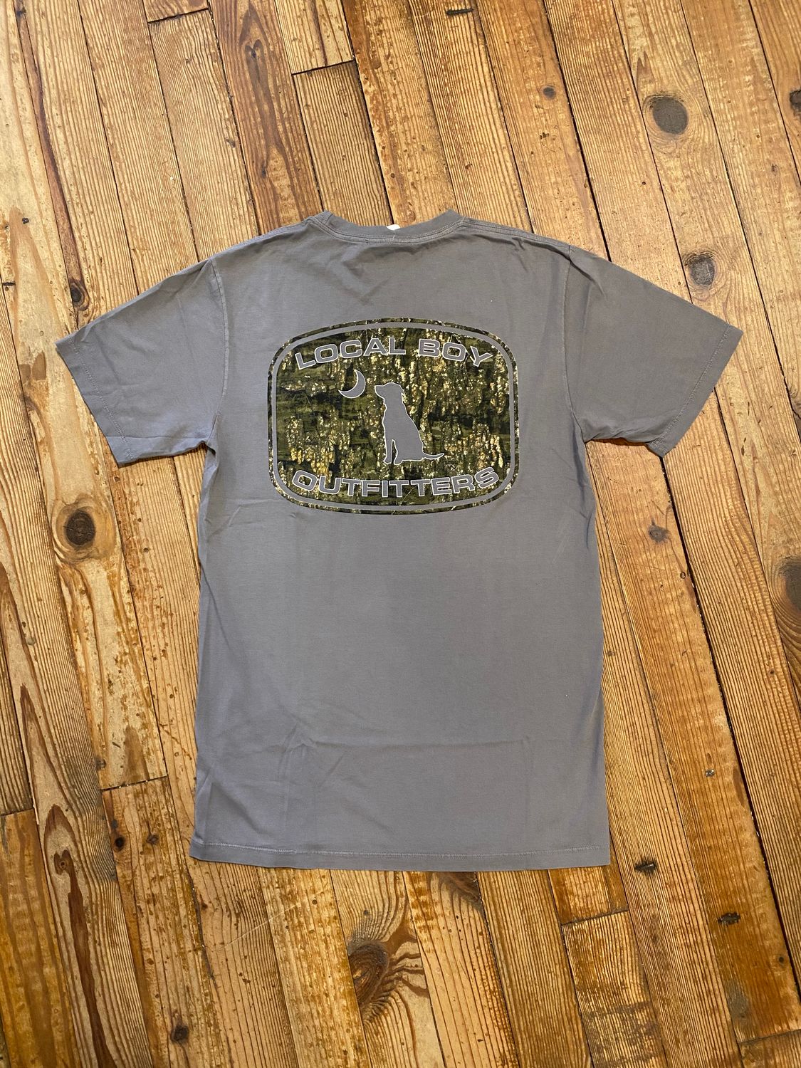 Local Boy Timber Patch Gray Tee