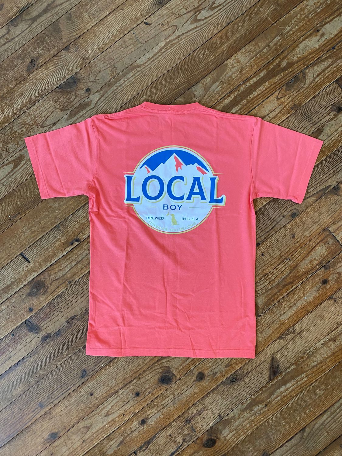 Local Boy Busch Latte Coral Tee