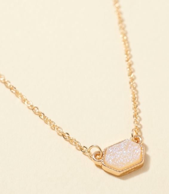 Druzy Stone Short Necklace 