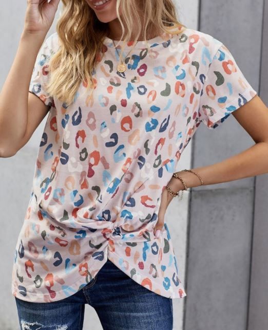 Multi Colored Feline Top