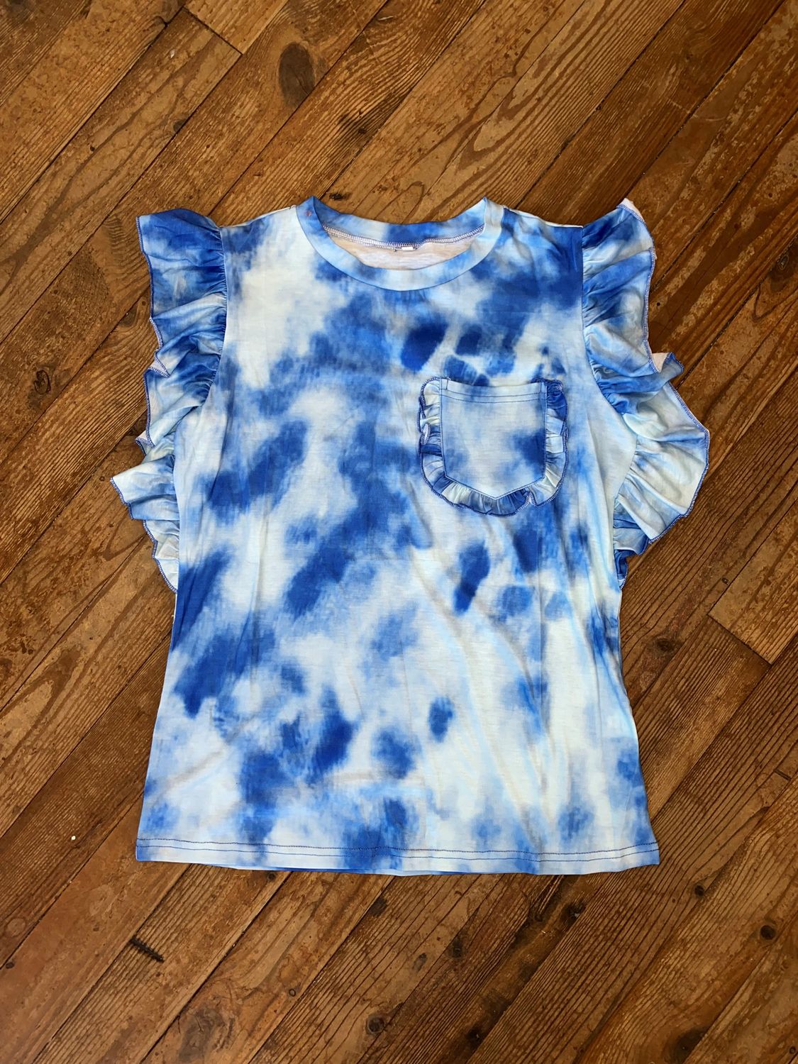 Ruffled Up Tie-Dye Top