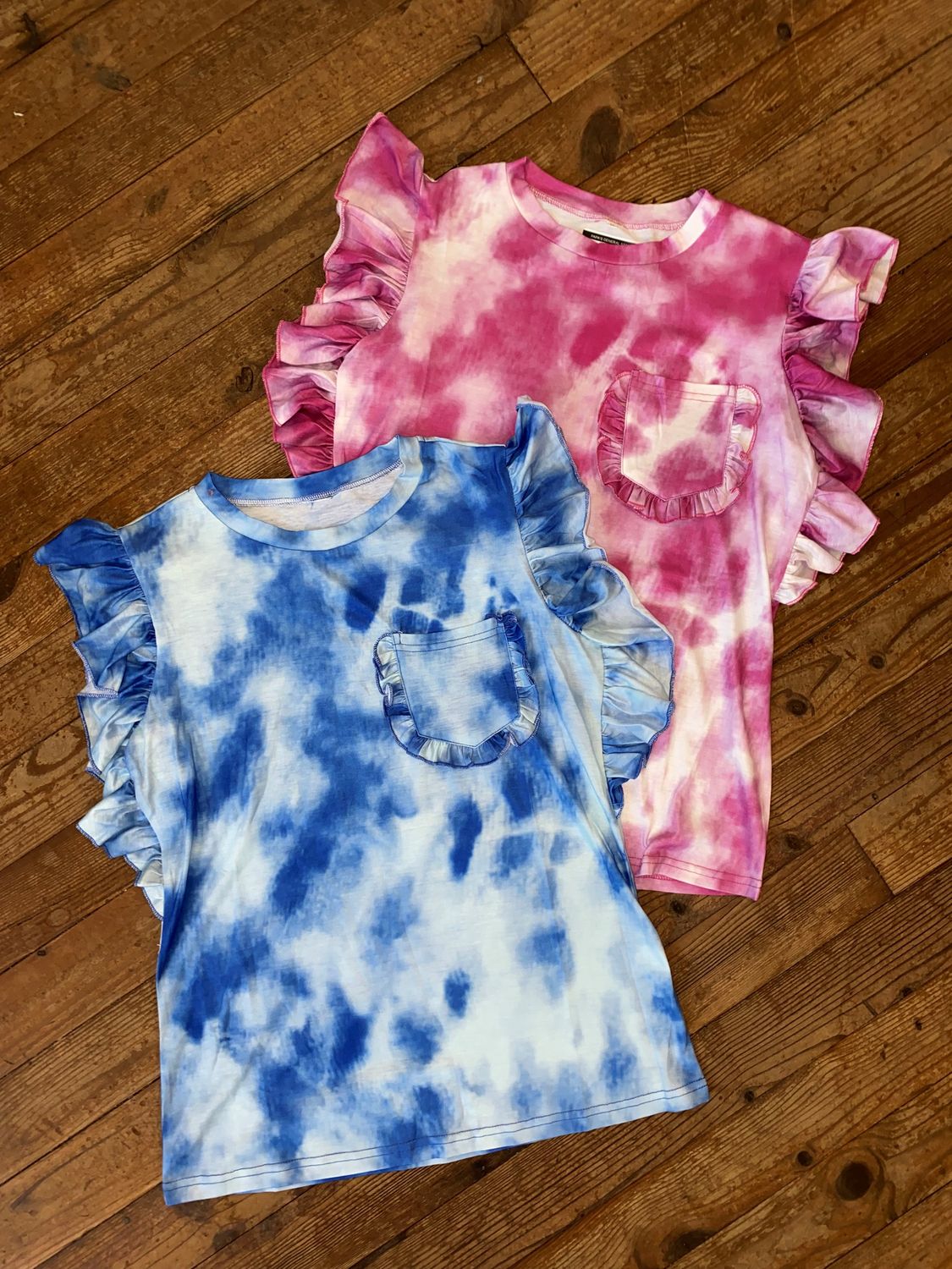 Ruffled Up Tie-Dye Top