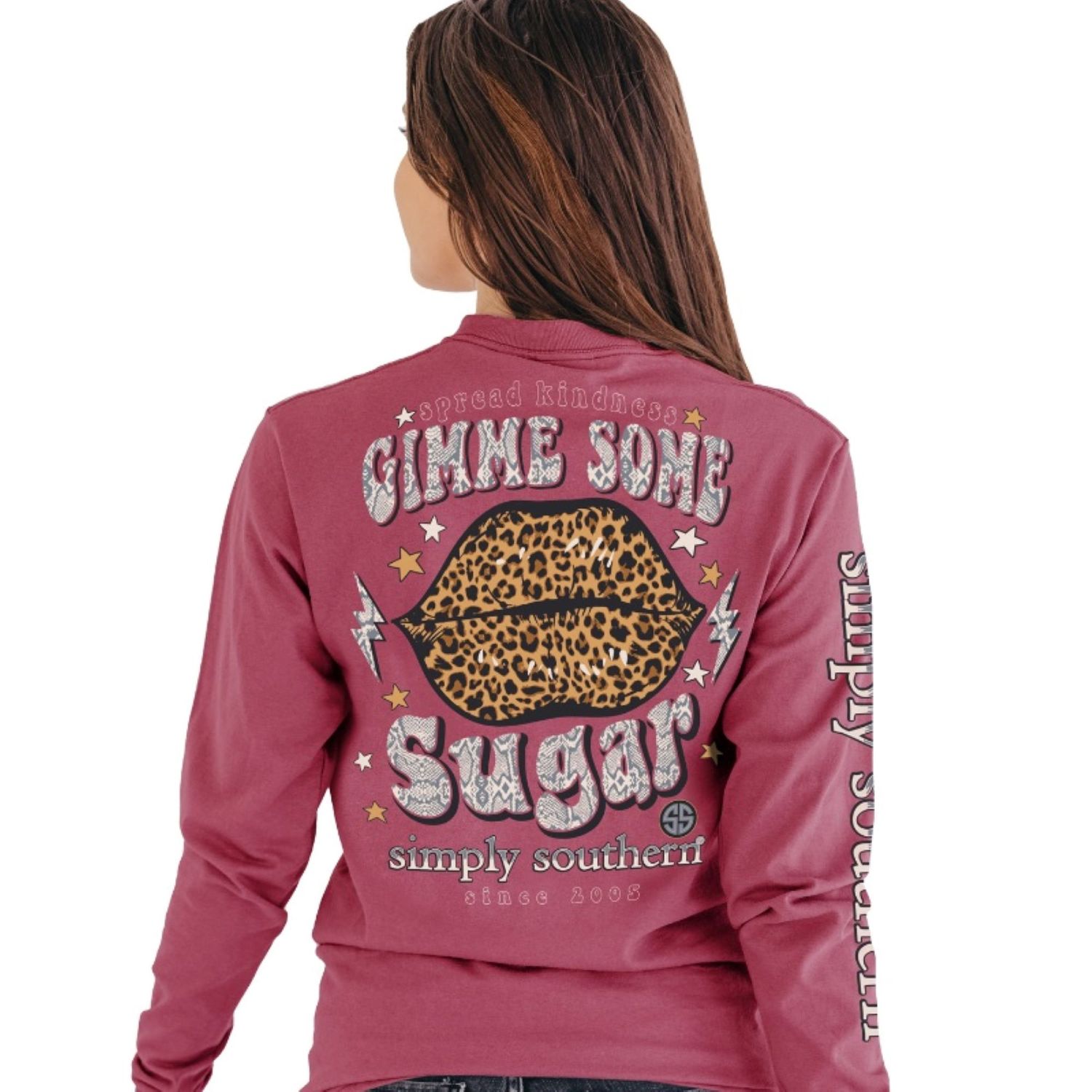 L/S Gimme Some Sugar Maroon