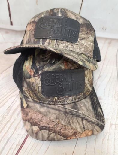 Embossed SB Black Leather Patch Hat 