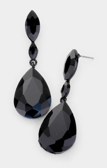 Double Crystal Teardrop Earrings