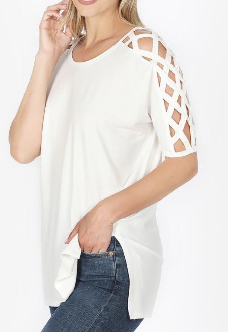Criss Cross Shoulder Top
