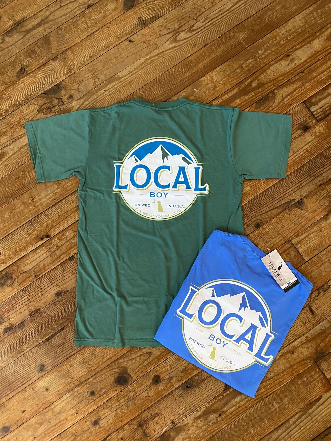 Local Boy Busch Latte Light Green Tee