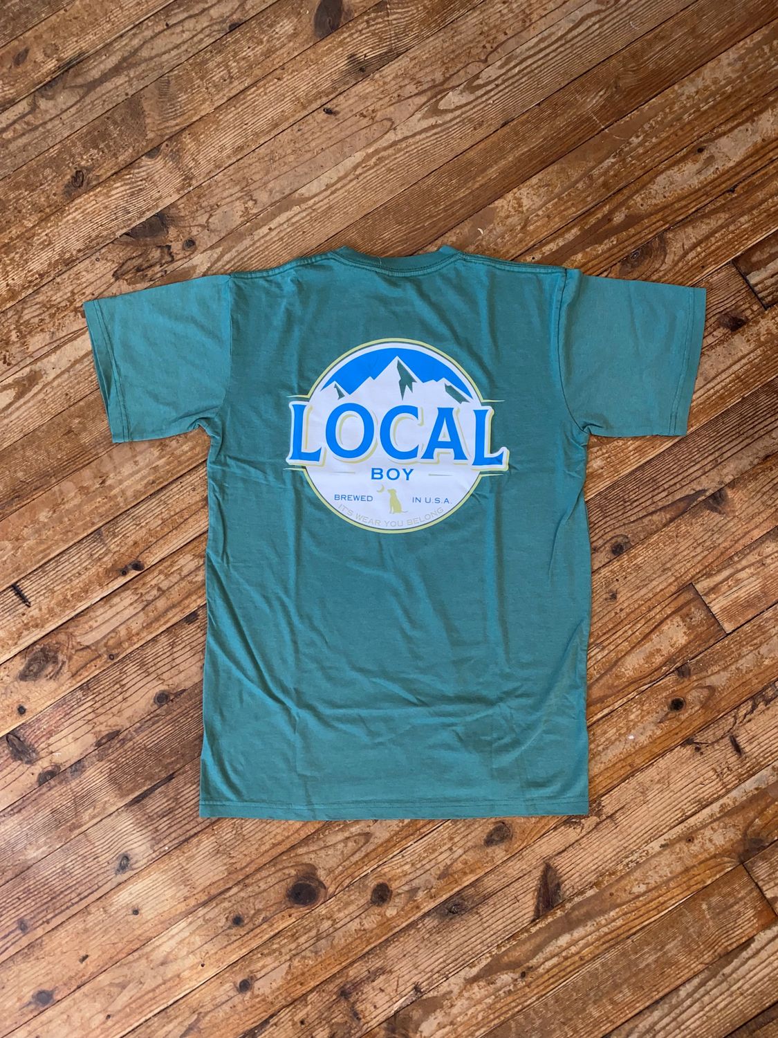 Local Boy Busch Latte Light Green Tee