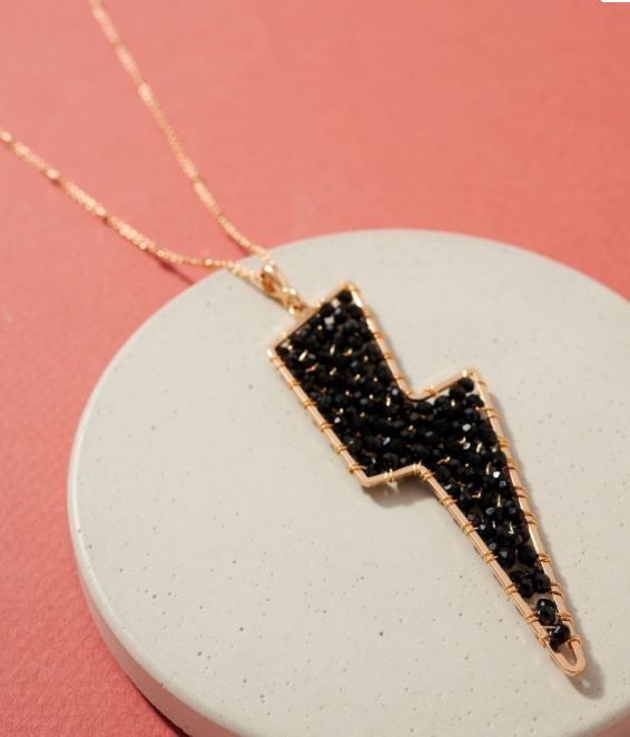 Beaded Bolt Long Necklace