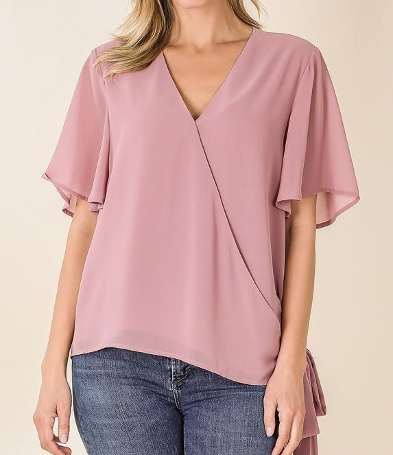 Chiffon Side Tie Top
