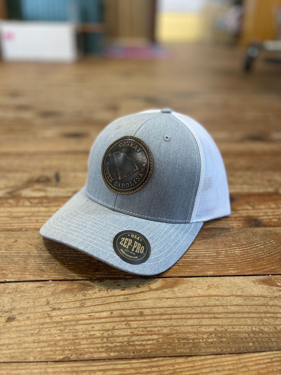 Conway Leather Patch Hat