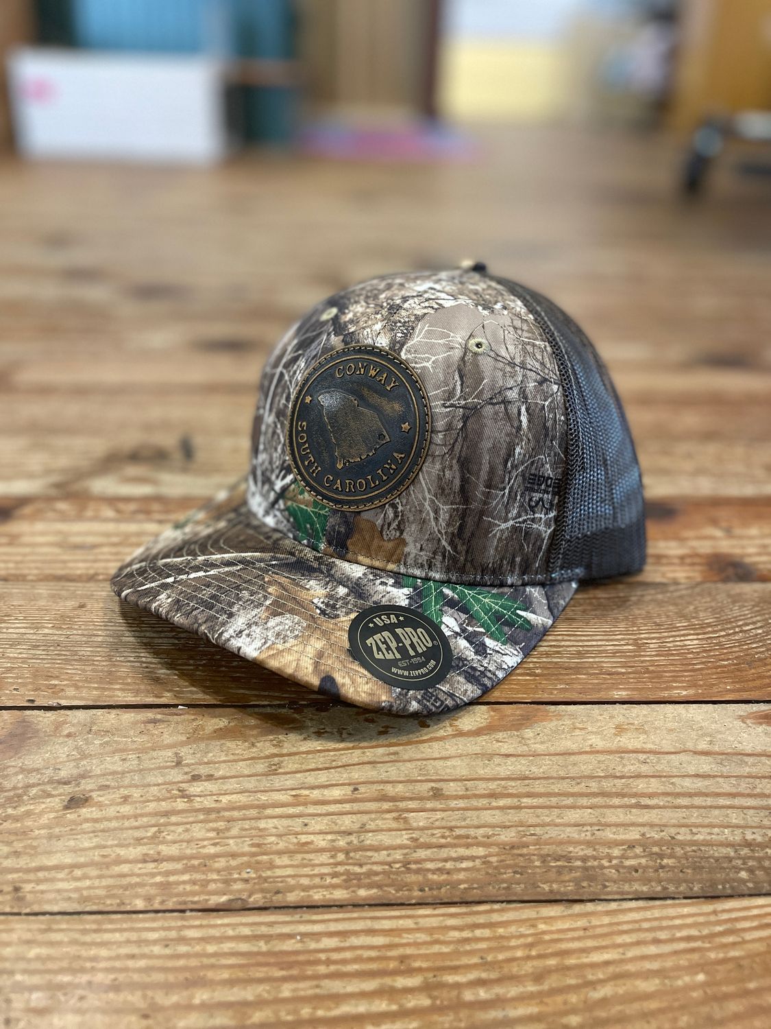 Conway Leather Patch Hat