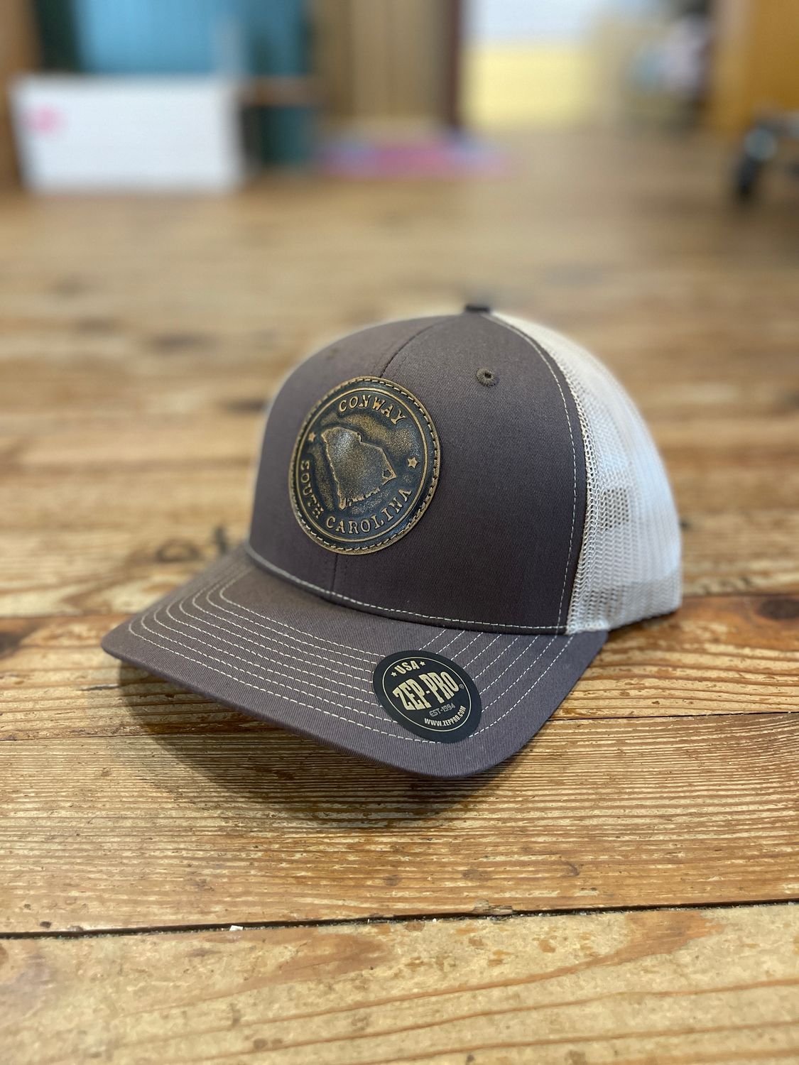 Conway Leather Patch Hat