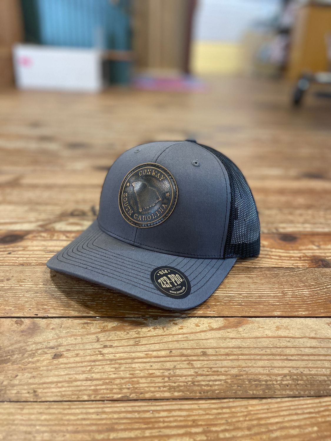 Conway Leather Patch Hat