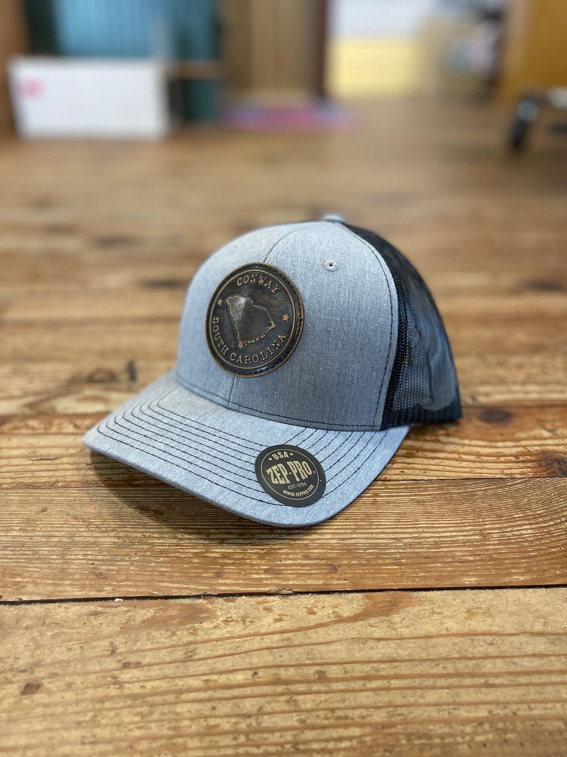 Conway Leather Patch Hat