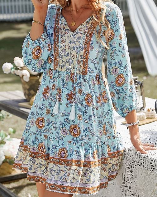 Dutton Floral Drawstring Dress