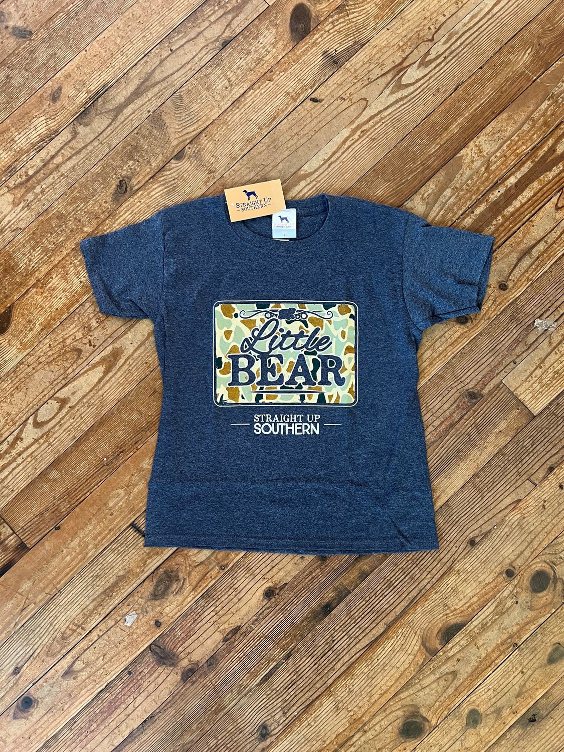 Straight Up Southern Youth Little Bear Tee Heather Navy