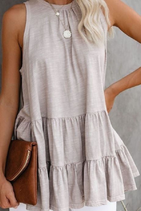 Casual Layered Sleeveless Top