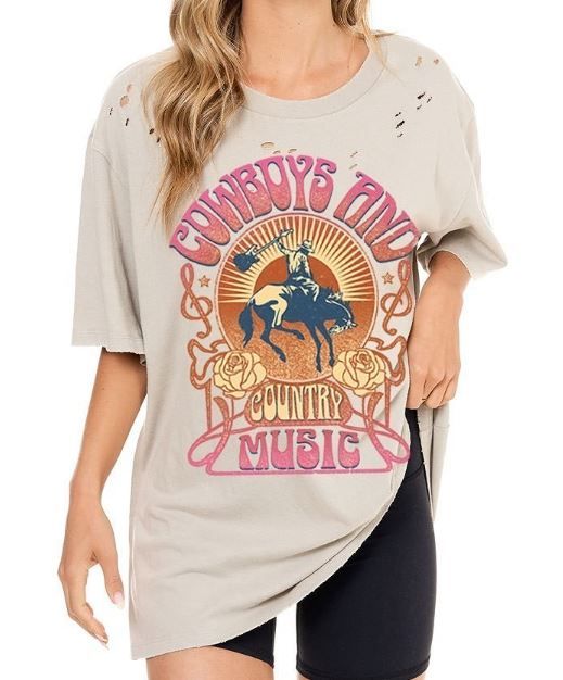 Cowboys &amp; Country Music Tee
