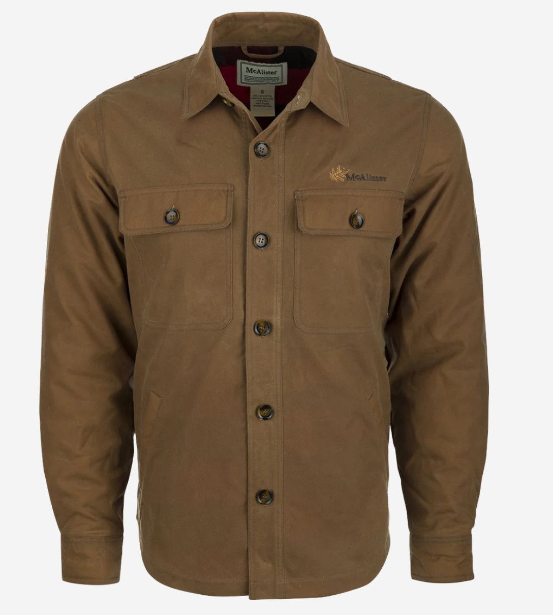 Waxed Cotton Jac-Shirt Tan