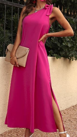 Cold Shoulder Split Side Maxi 