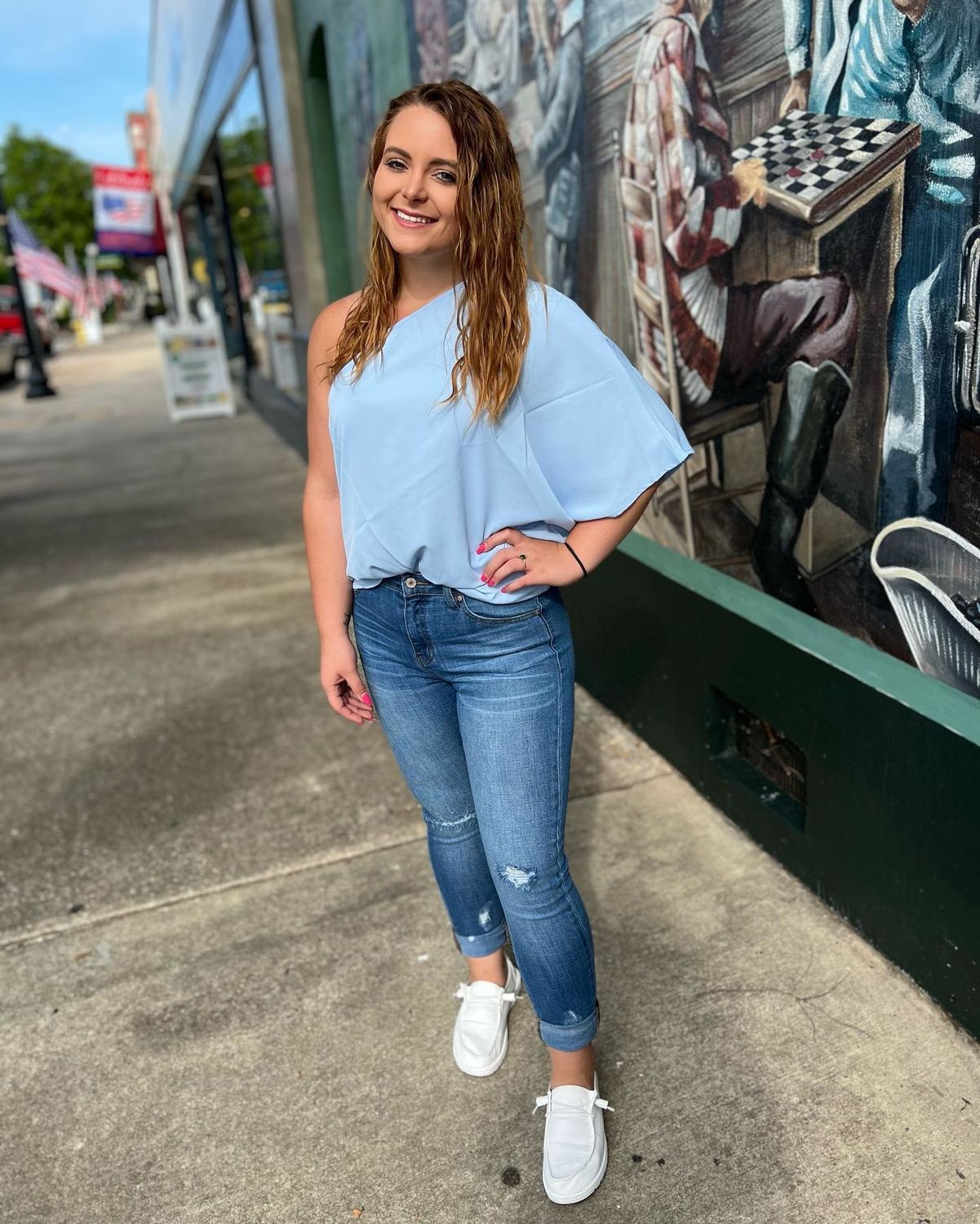 One Shoulder Causal Top