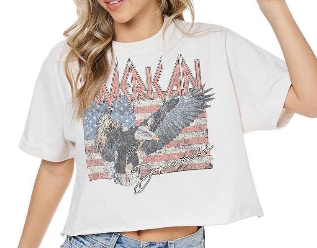 American Dreamer Vintage Flag Short Tee