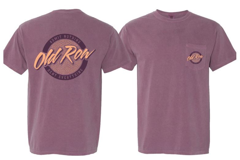 Circle Logo Pocket Tee Berry w/ Peach