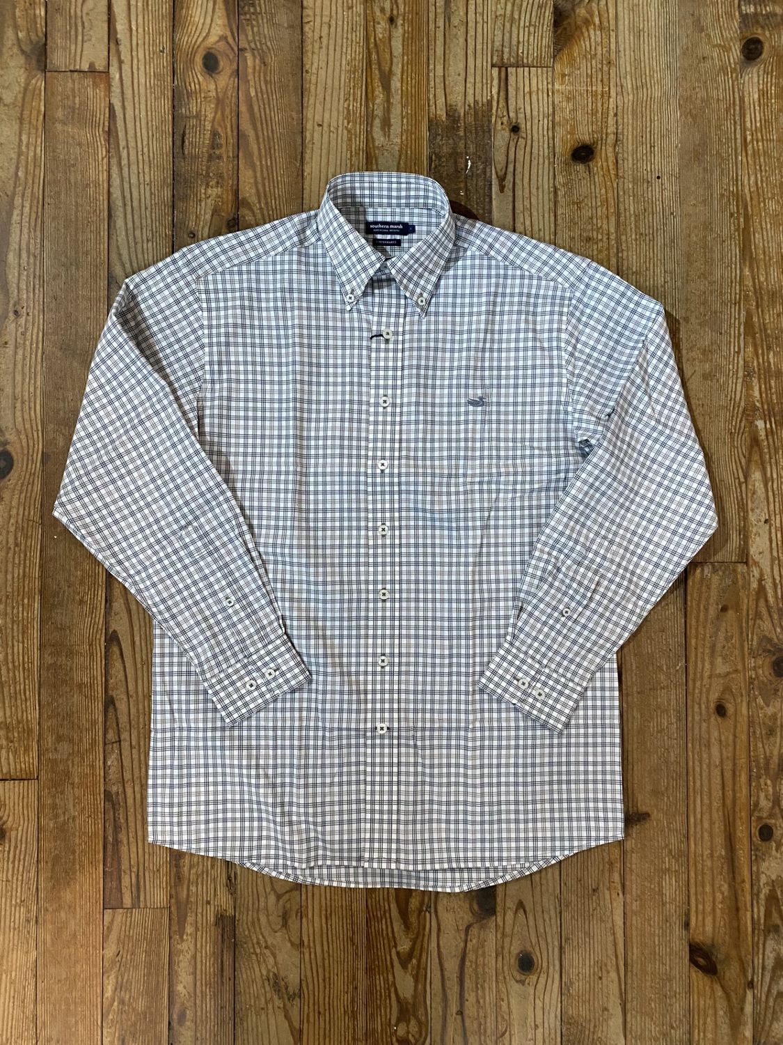 Odessa Performance Dress Shirt Navy/Sage