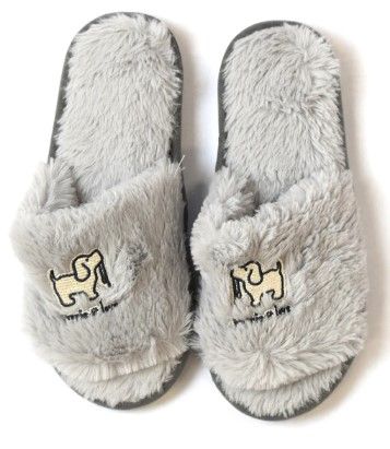 Puppie Love Slide Slippers Grey
