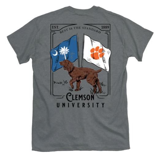 Clemson Boykin with Flags Oxford